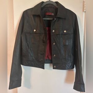 Nicole Miller Leather Jacket Size Medium